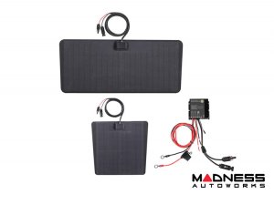 Toyota Tacoma Flexible Solar Panel Kit - Complete Kit w/ Waterproof Controller + Hood Decal - 3rd Gen w/ Hood Scoop - 50W 